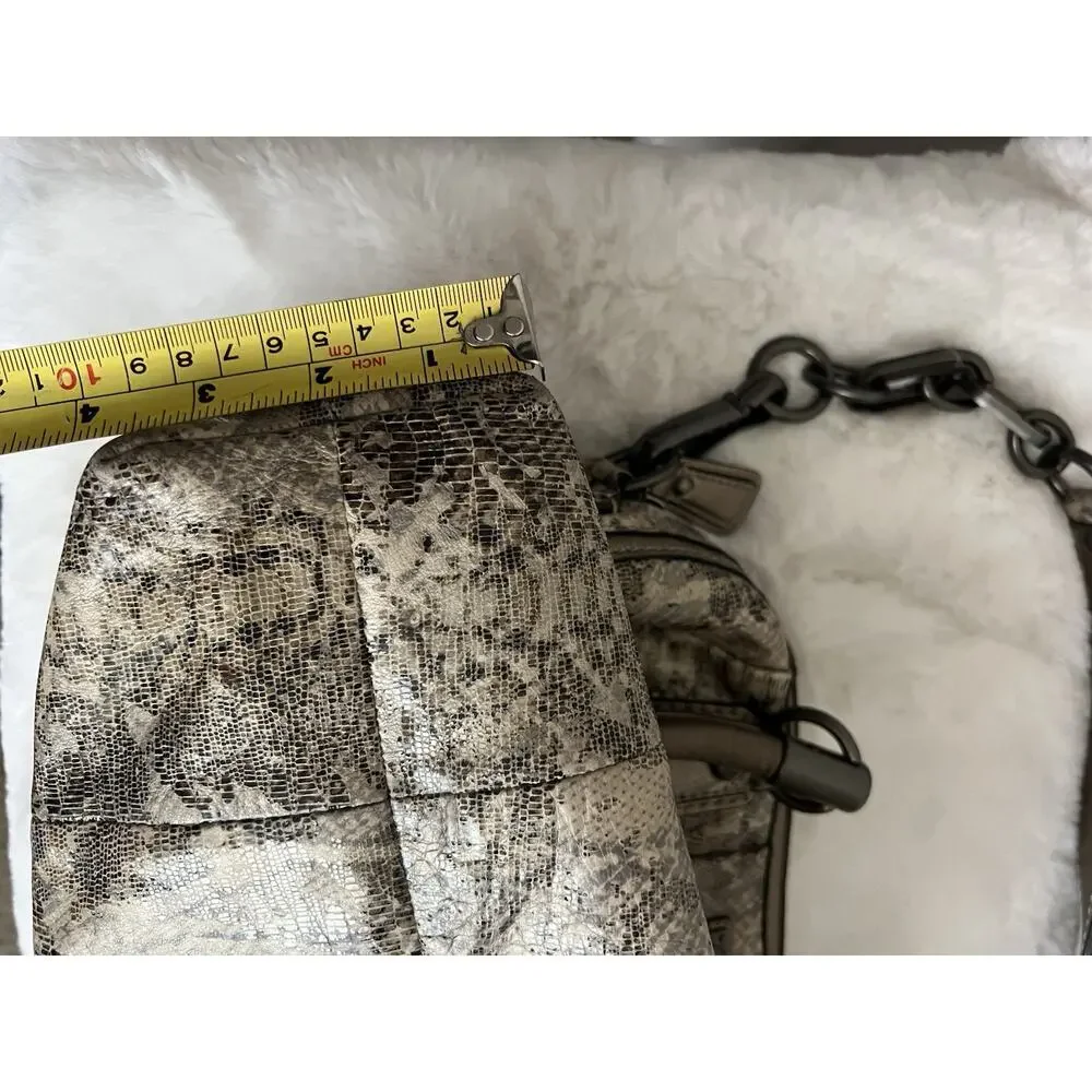 COACH Python Purse Bag Shoulder Snake Animal Handle Strap Leather - Picture 14 of 14